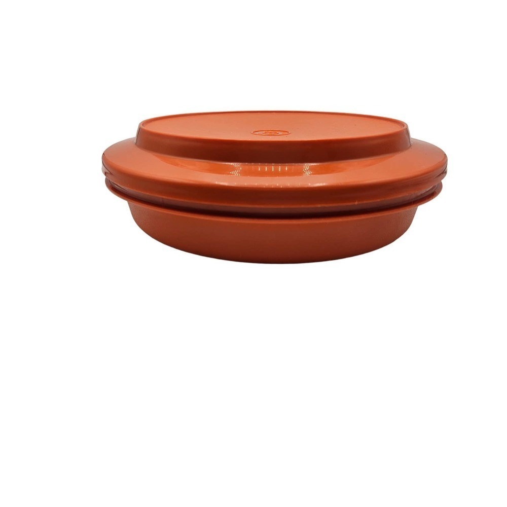 Vintage Tupperware #1253‎ Orange Seal N Serve Bowl Container W/ Lid
